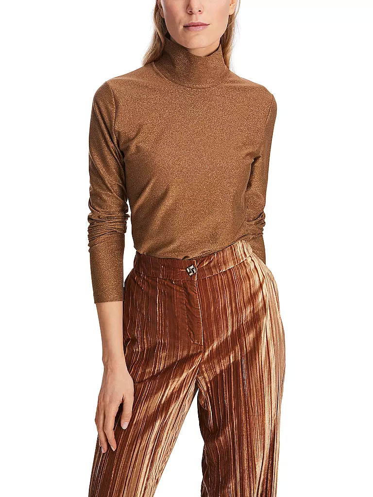 MARC CAIN | T-shirt à col roulé | Marron