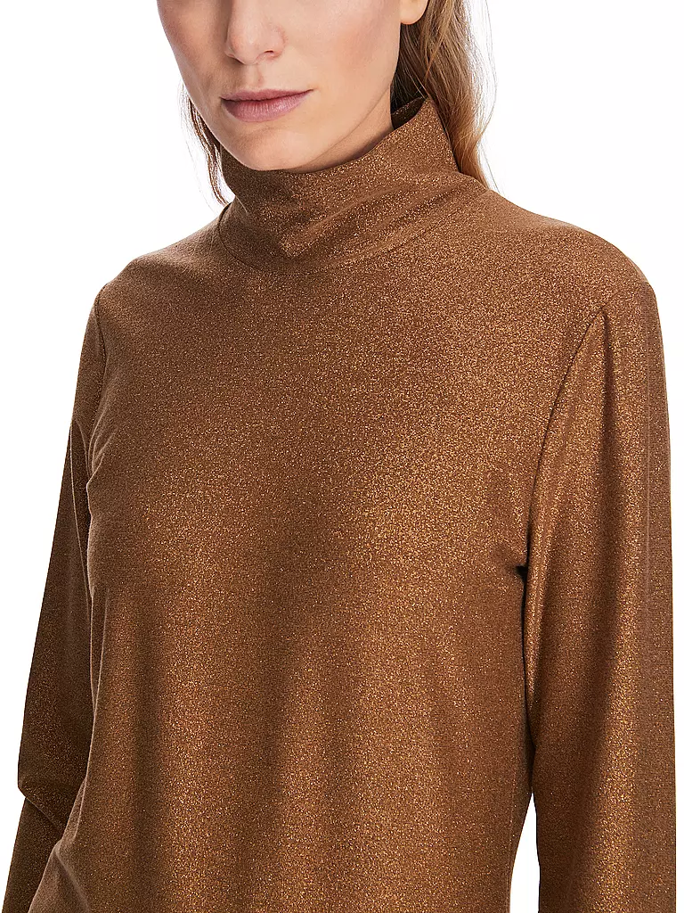 MARC CAIN | T-shirt à col roulé | Marron