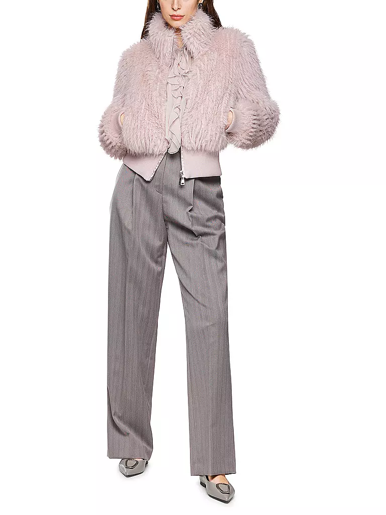 MARC CAIN | Veste aspect fourrure | Gris clair