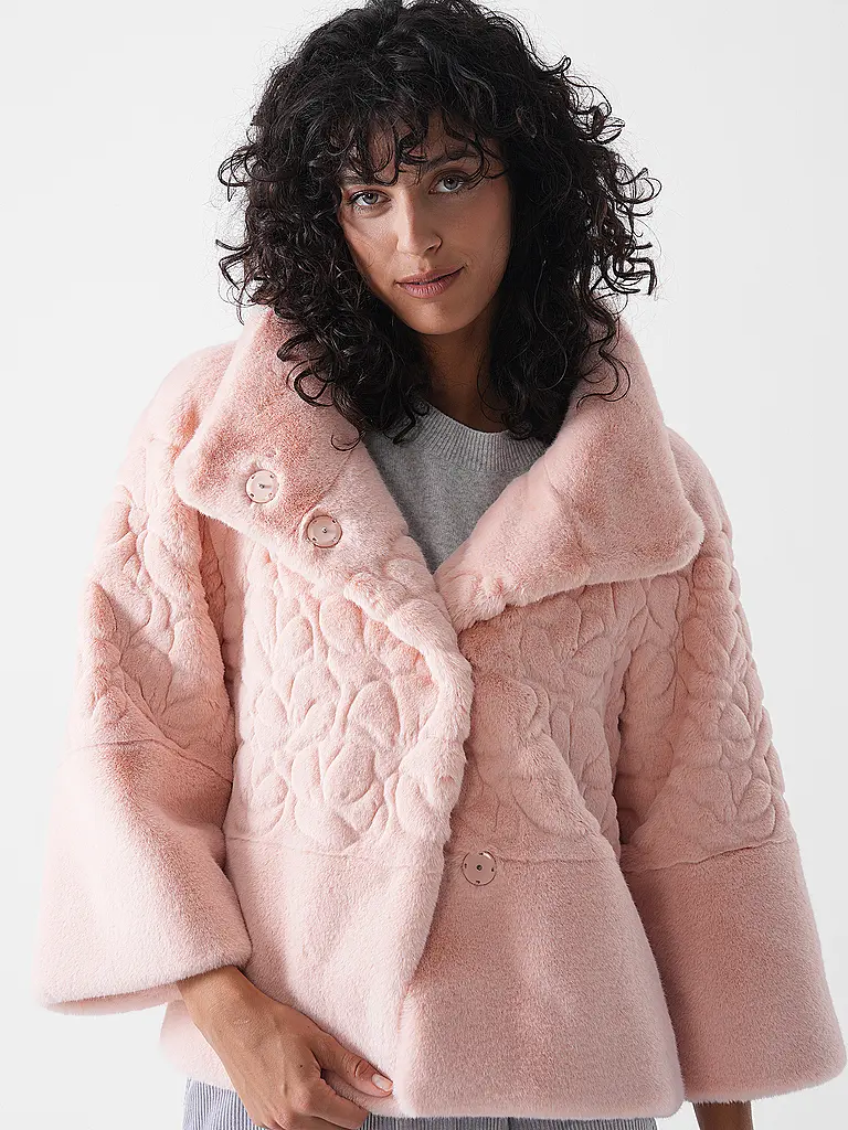 MARC CAIN | Veste aspect fourrure | rosa
