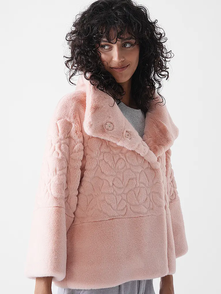 MARC CAIN | Veste aspect fourrure | rosa