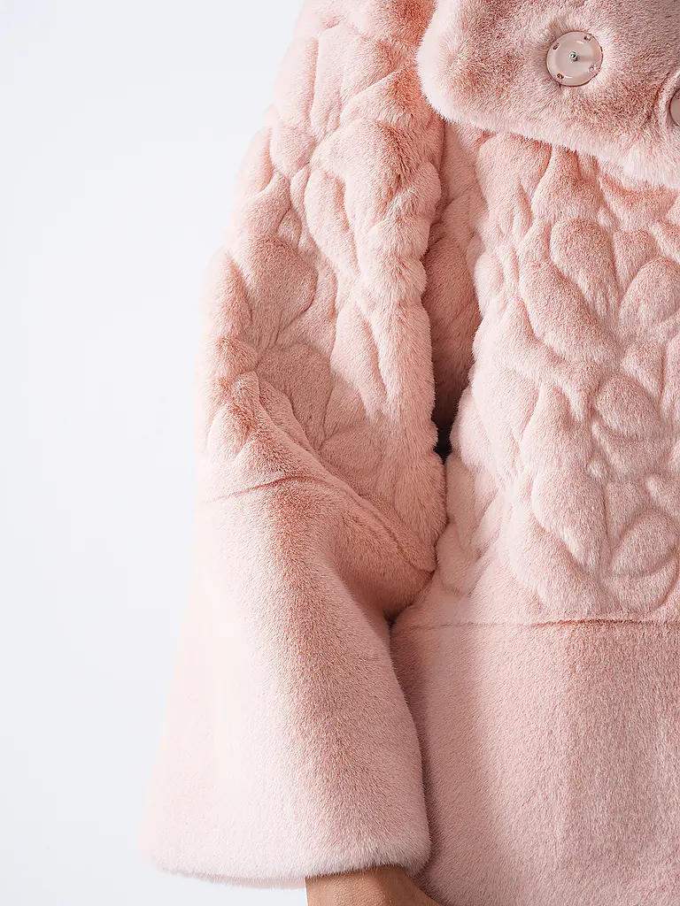 MARC CAIN | Veste aspect fourrure | rosa