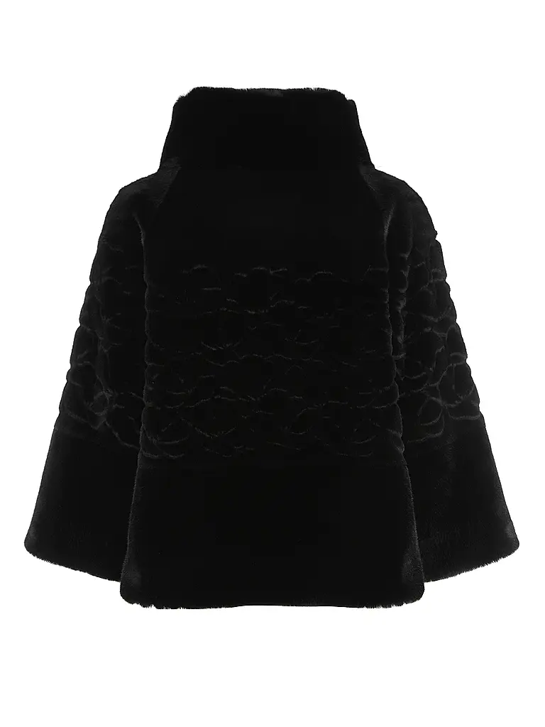 MARC CAIN | Veste aspect fourrure | schwarz