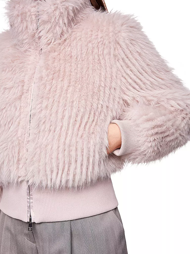 MARC CAIN | Veste aspect fourrure | Gris clair