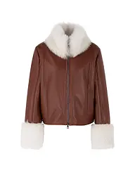 MARC CAIN | Veste en cuir | Marron clair