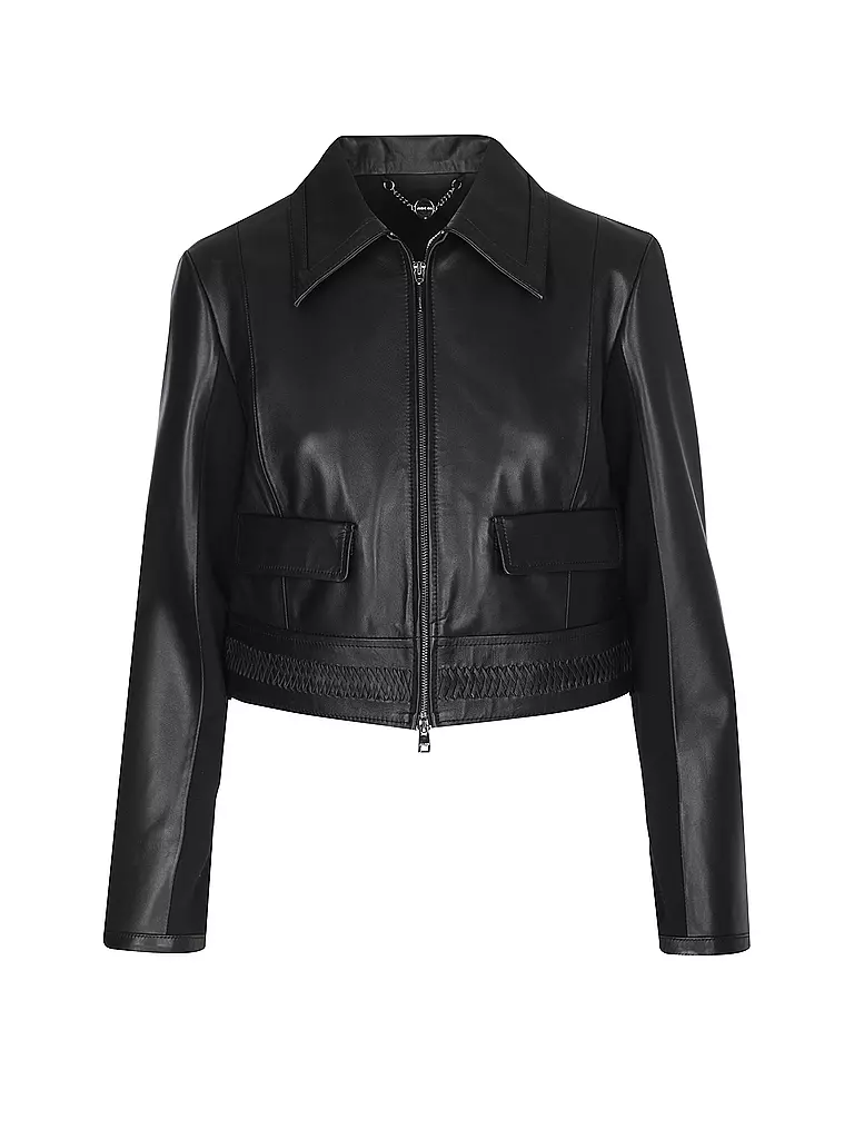 MARC CAIN | Veste en cuir | Noir