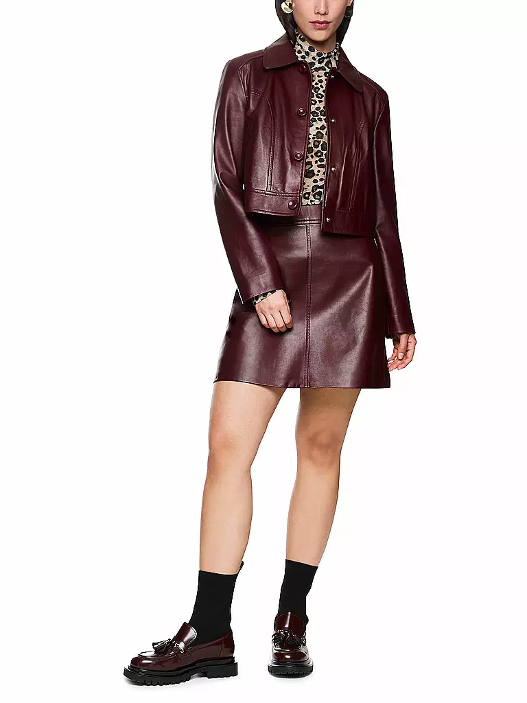 MARC CAIN | Veste en cuir | Marron