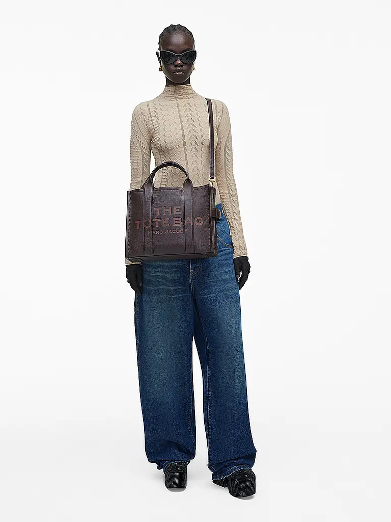 MARC JACOBS | Ledertasche - Tote Bag THE MEDIUM TOTE LEATHER | braun