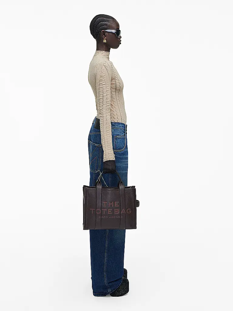 MARC JACOBS | Ledertasche - Tote Bag THE MEDIUM TOTE LEATHER | braun