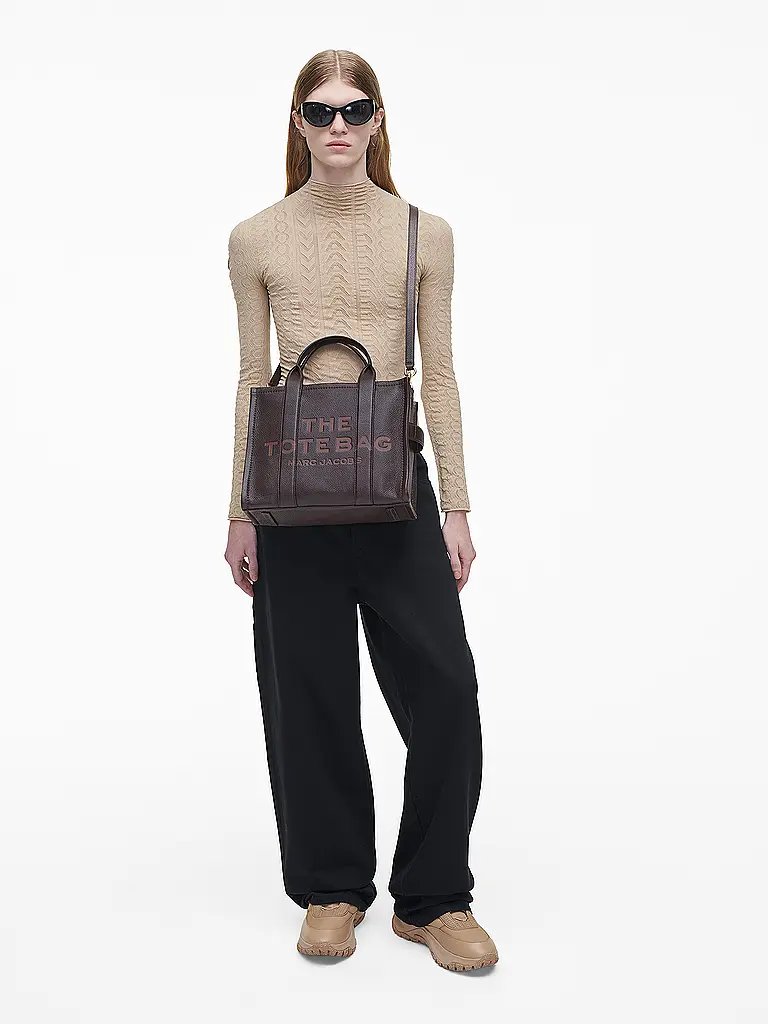 MARC JACOBS | Ledertasche - Tote Bag THE MEDIUM TOTE LEATHER | braun