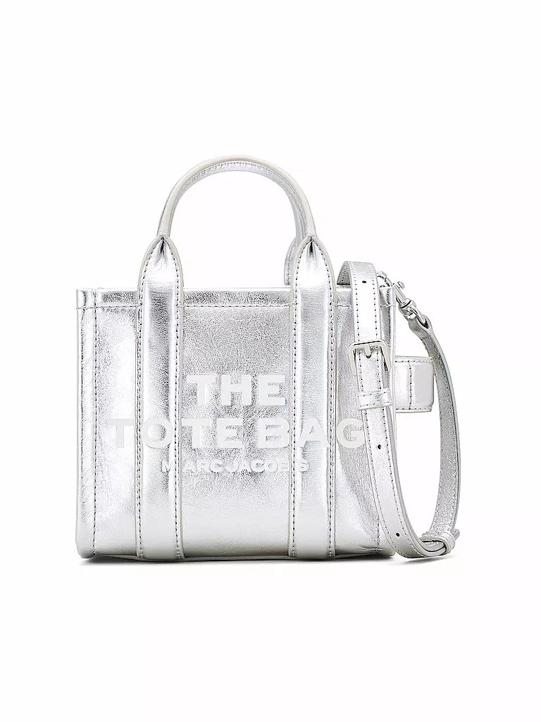 MARC JACOBS | Ledertasche - Tote Bag THE MINI TOTE | Argent