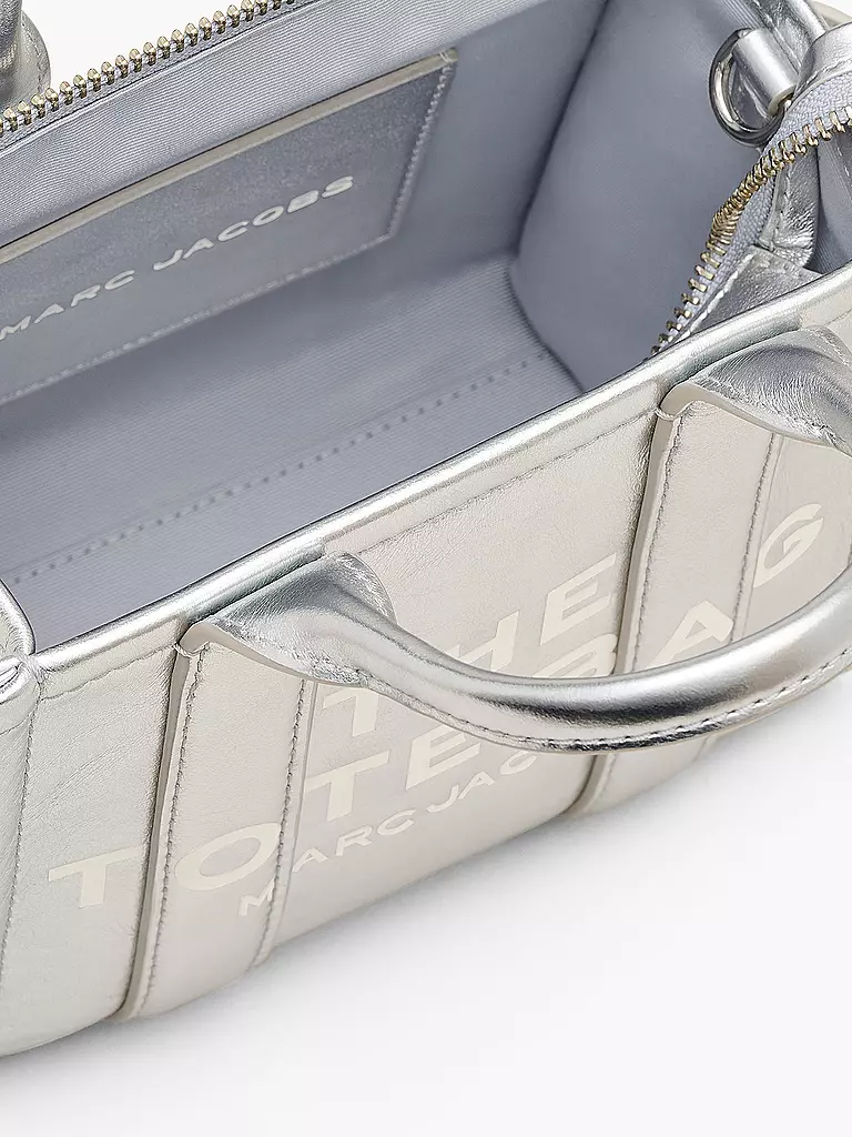 MARC JACOBS | Ledertasche - Tote Bag THE MINI TOTE | Argent