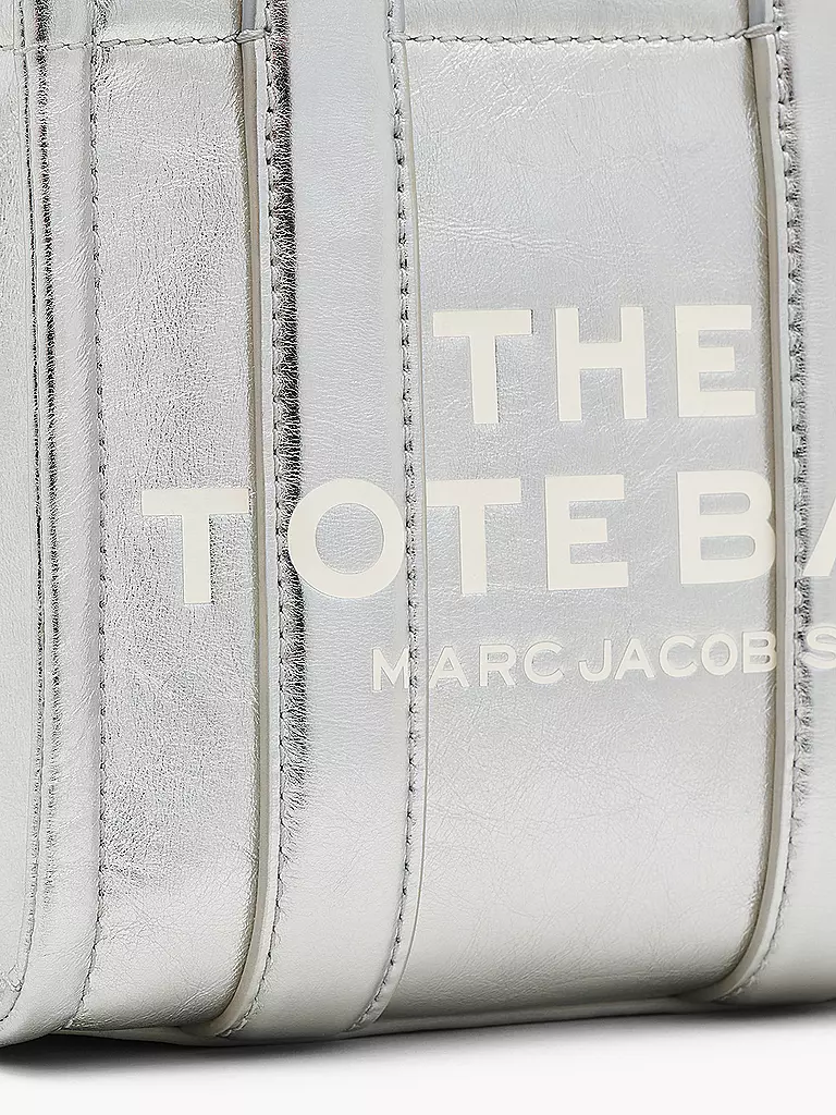 MARC JACOBS | Ledertasche - Tote Bag THE MINI TOTE | Argent