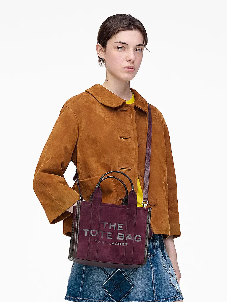 MARC JACOBS | Ledertasche - Tote Bag THE SMALL TOTE | Rouge foncé