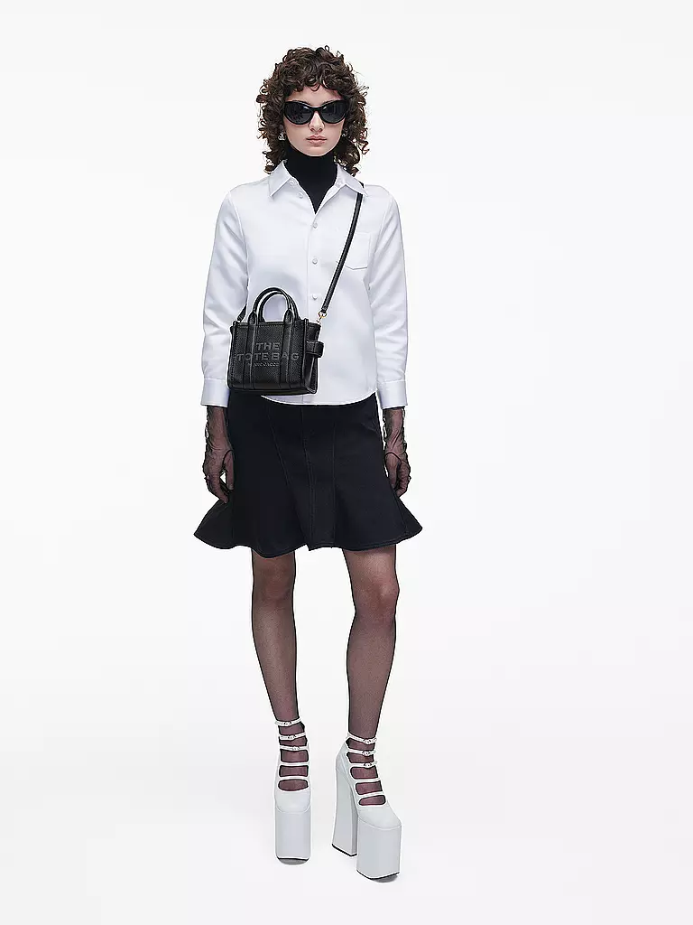 MARC JACOBS | Sac en cuir - Cabas THE MINI TOTE | schwarz