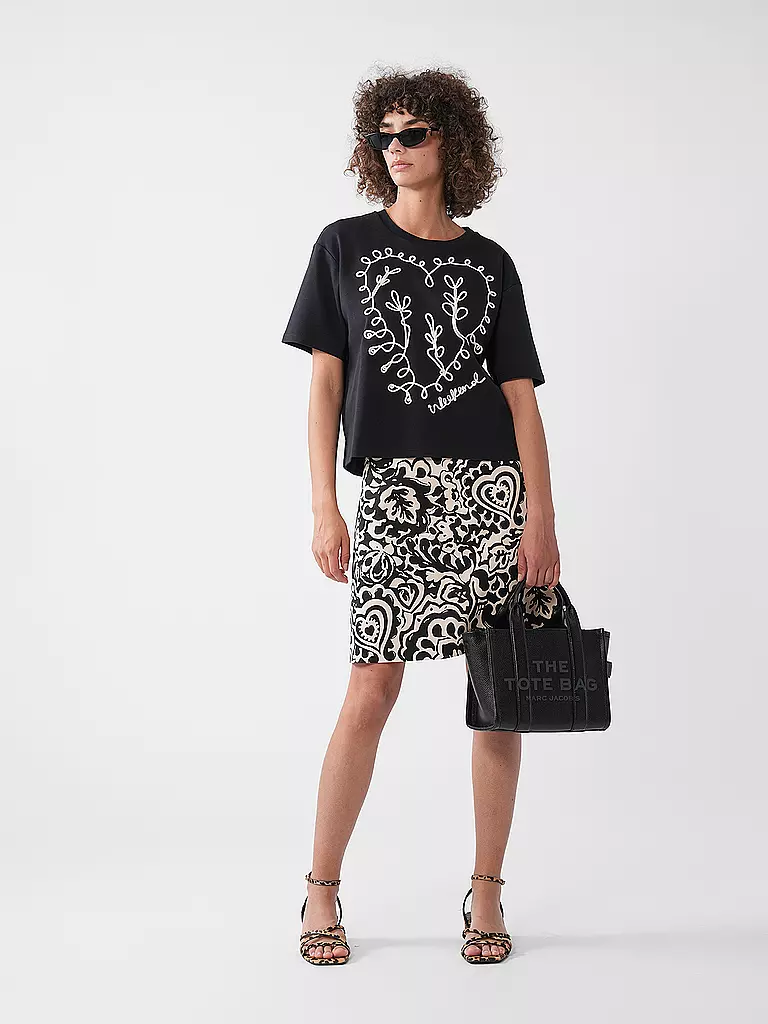 MARC JACOBS | Sac en cuir - Cabas THE SMALL TOTE LEATHER | schwarz