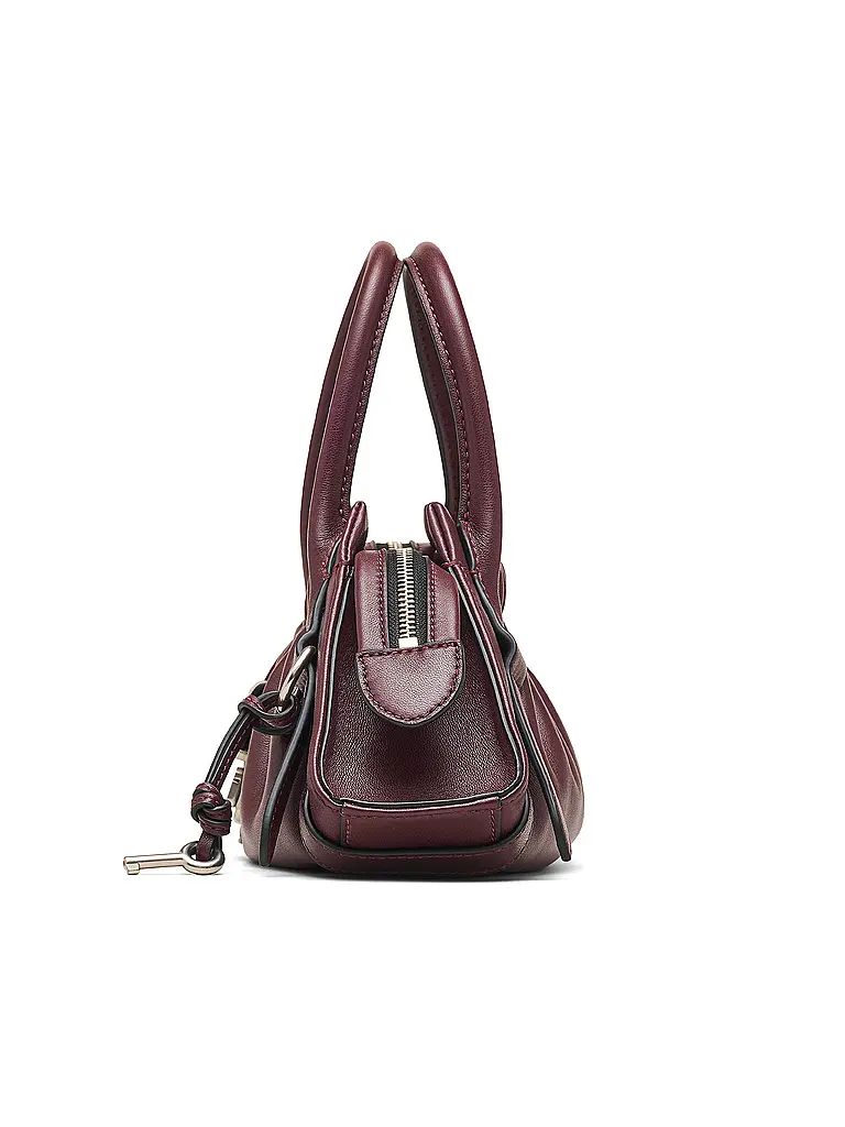 MARC JACOBS | Sac en cuir - Mini sac THE SMALL SATCHEL | Rouge foncé