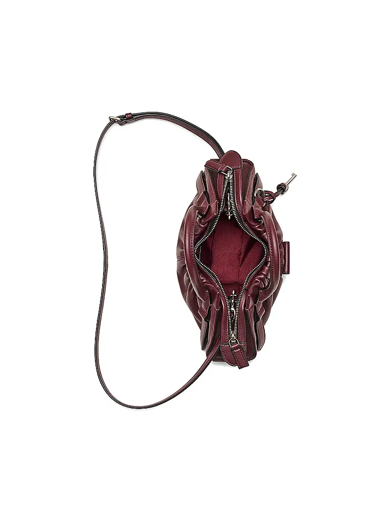 MARC JACOBS | Sac en cuir - Mini sac THE SMALL SATCHEL | Rouge foncé