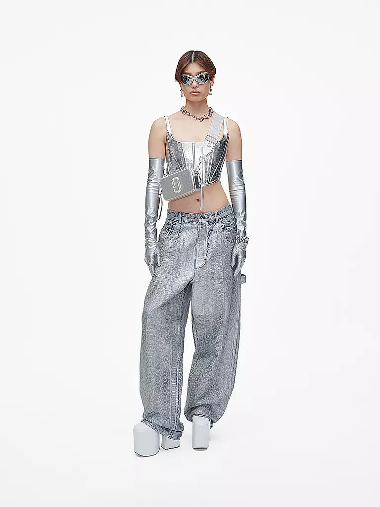 MARC JACOBS | Sac en cuir - Mini sac THE SNAPSHOT | silber