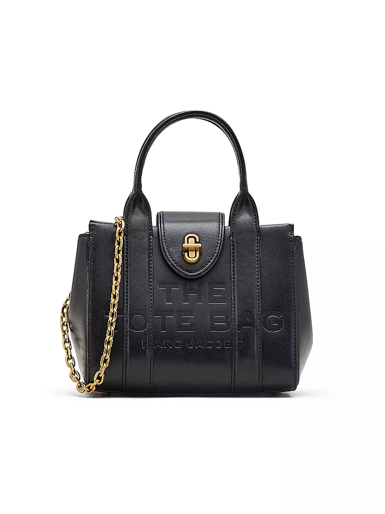 MARC JACOBS | Sac en cuir - Mini sac THE TURNLOCK CROSSBODY TOTE | schwarz
