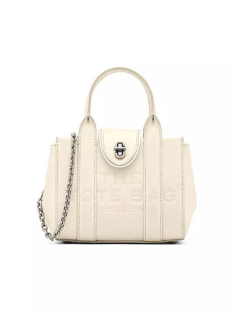MARC JACOBS | Sac en cuir - Mini sac THE TURNLOCK CROSSBODY TOTE | weiss
