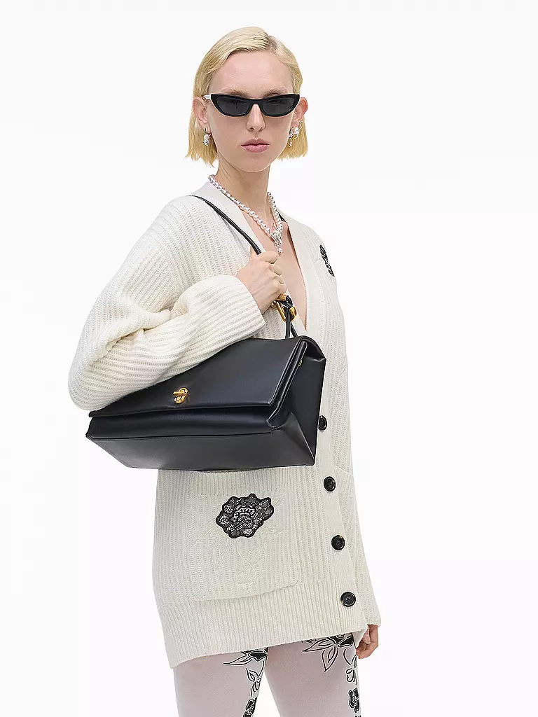 MARC JACOBS | Sac en cuir - Sac bandoulière THE LARGE DUAL BAG | schwarz