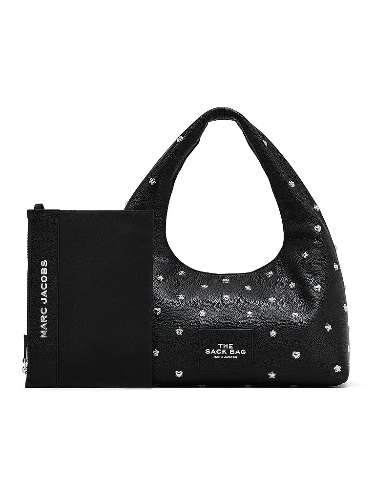 MARC JACOBS | Sac en cuir - Sac Hobo THE ICON SACK | Noir