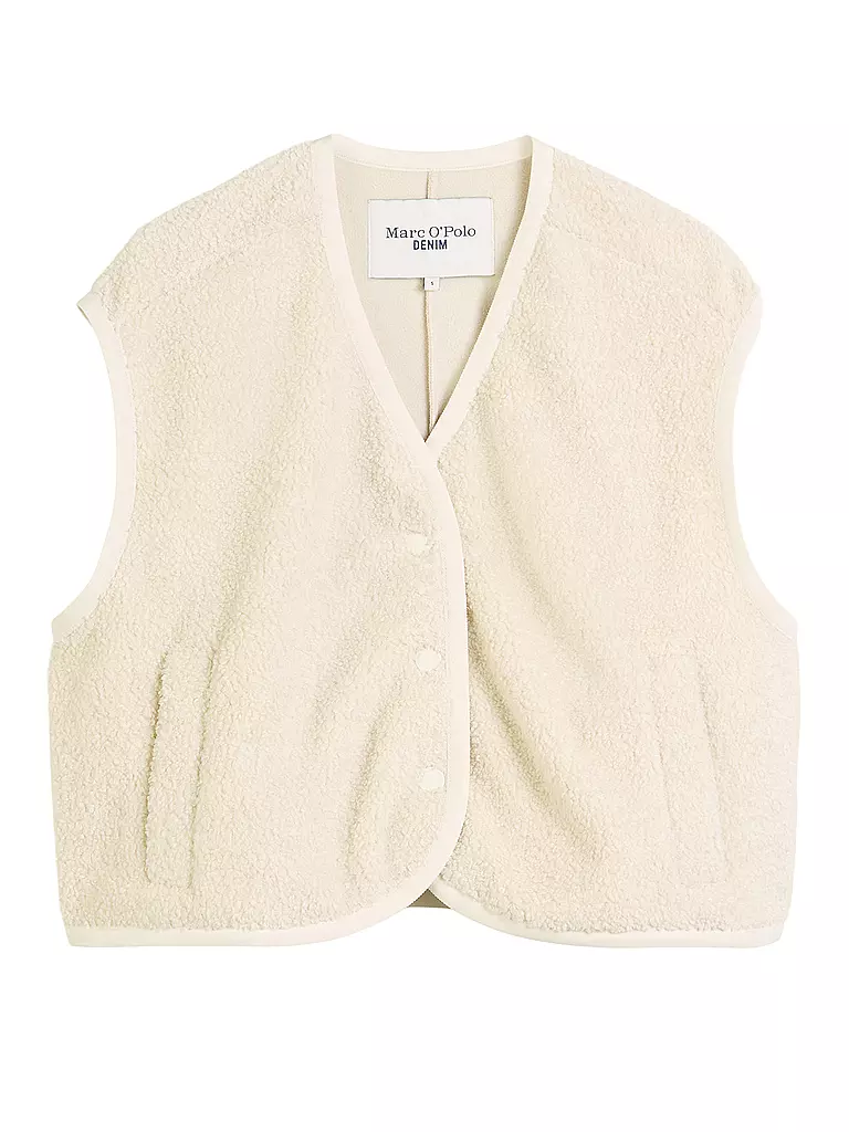 MARC O'POLO DENIM | Gilet aspect fourrure | creme