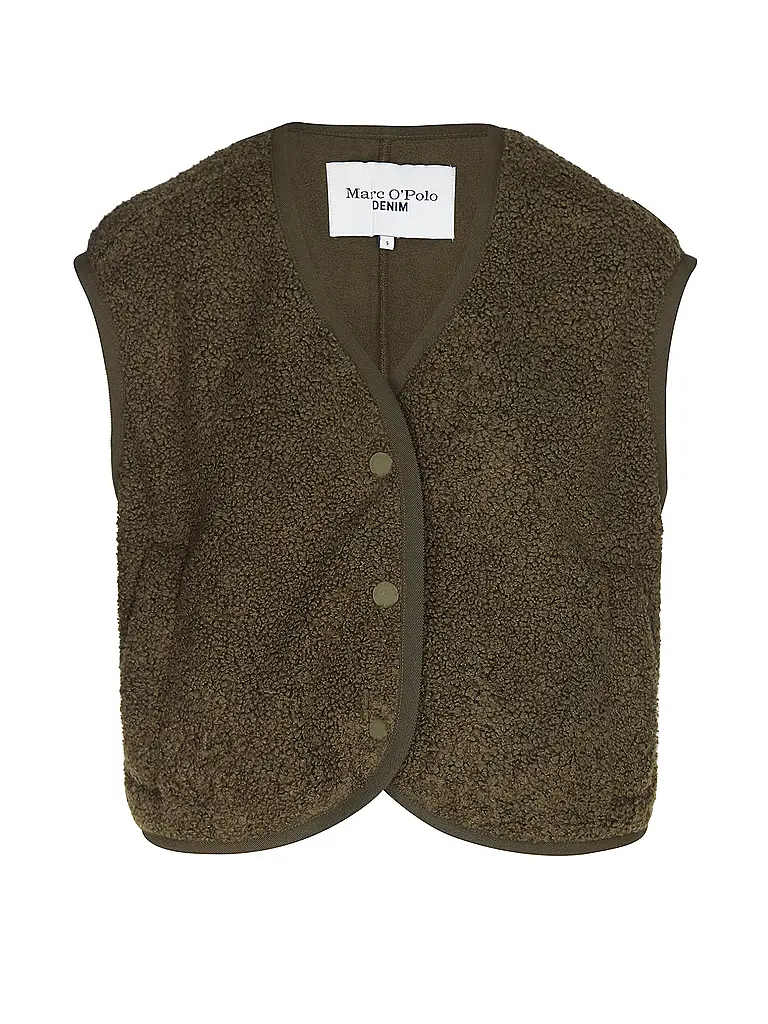 MARC O'POLO DENIM | Gilet aspect fourrure | olive