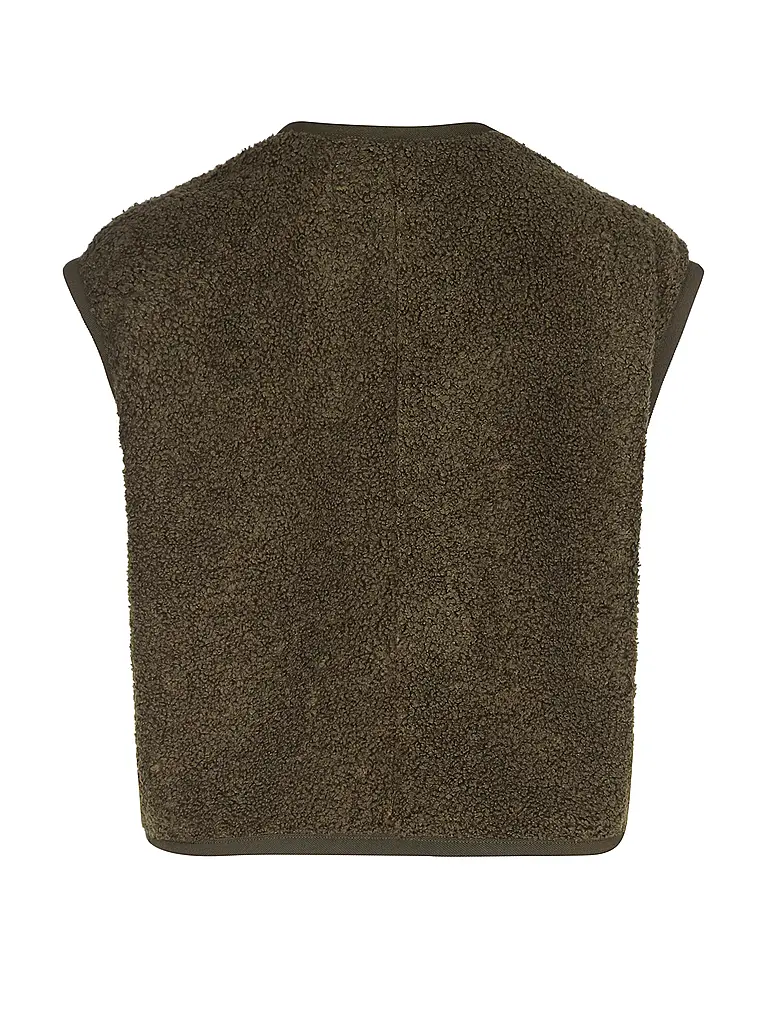 MARC O'POLO DENIM | Gilet aspect fourrure | olive