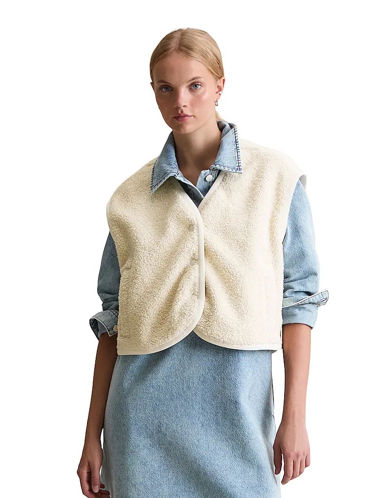 MARC O'POLO DENIM | Gilet aspect fourrure | 