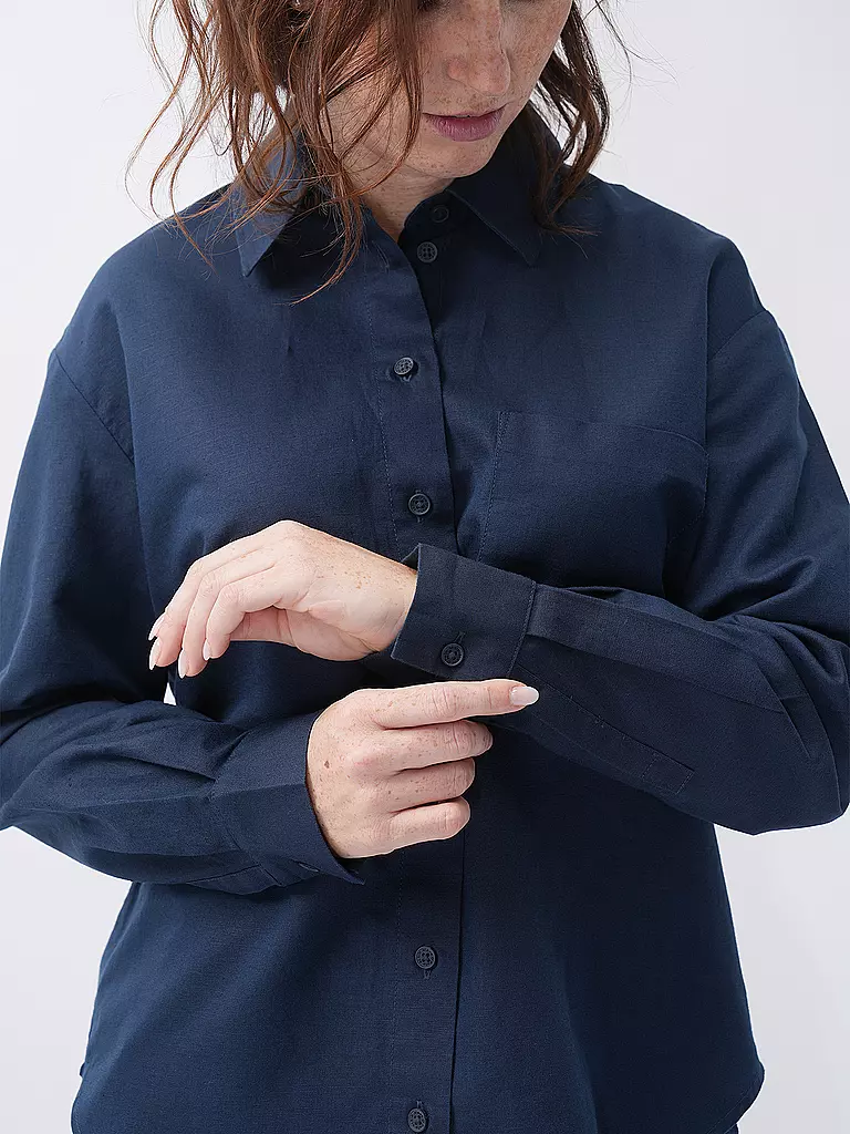 MARC O'POLO DENIM | Hemdbluse  | Bleu foncé