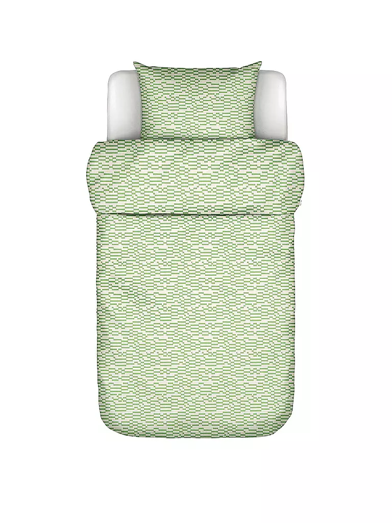 MARC O'POLO HOME | Housse de couette en satin HARPA 70x90cm/140x200cm Vert fougère | hellgrün