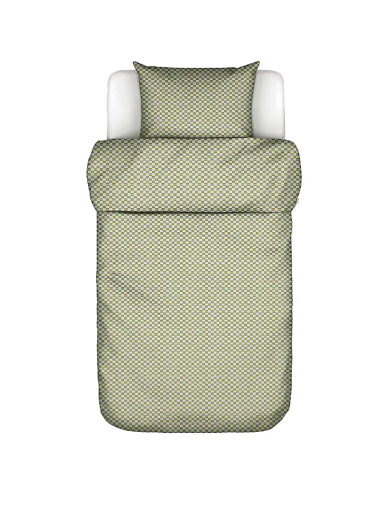 MARC O'POLO HOME | Housse de couette en satin SVEA 70x90cm/140x200cm Vert argenté | olive
