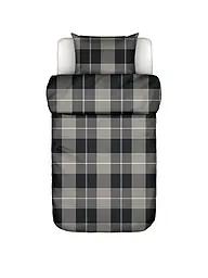 MARC O'POLO HOME | Linge de lit en flanelle ALVAR 70x90cm/140x200cm New Black | Noir
