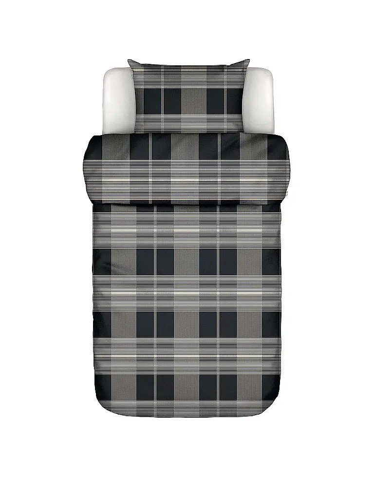 MARC O'POLO HOME | Linge de lit en flanelle ALVAR 70x90cm/140x200cm New Black | schwarz