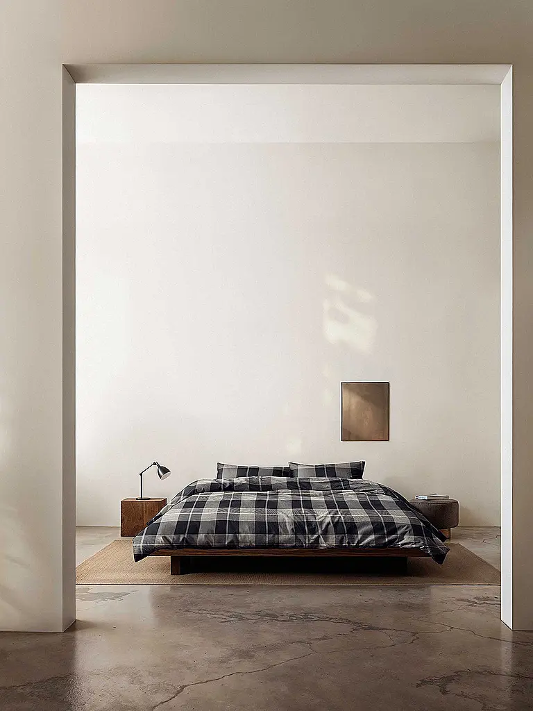 MARC O'POLO HOME | Linge de lit en flanelle ALVAR 70x90cm/140x200cm New Black | schwarz