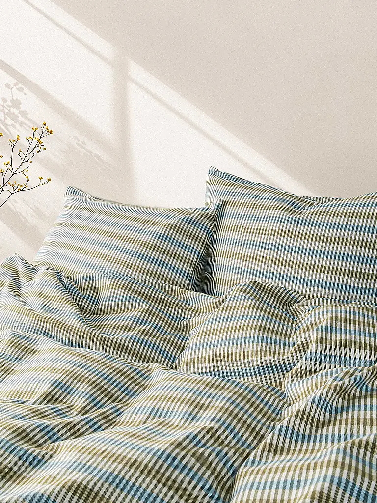 MARC O'POLO HOME | Linge de lit en flanelle OLLE 70x90cm/140x200cm Bleu denim | blau