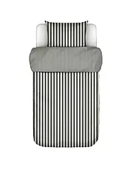 MARC O'POLO HOME | Linge de lit en satin CLASSIC STRIPE 70x90cm/140x200cm Anthracite | Gris