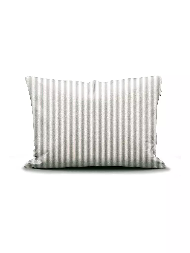 MARC O'POLO HOME | Linge de lit en satin CLASSIC STRIPE 70x90cm/140x200cm Argent | hellgrau