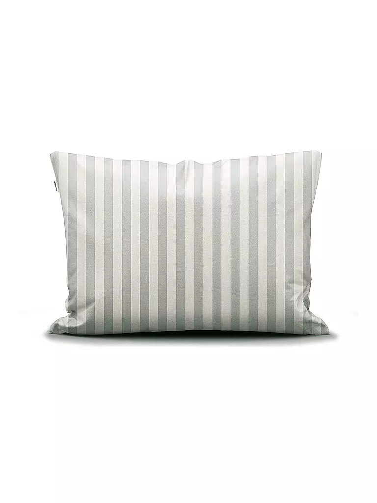 MARC O'POLO HOME | Linge de lit en satin CLASSIC STRIPE 70x90cm/140x200cm Argent | hellgrau