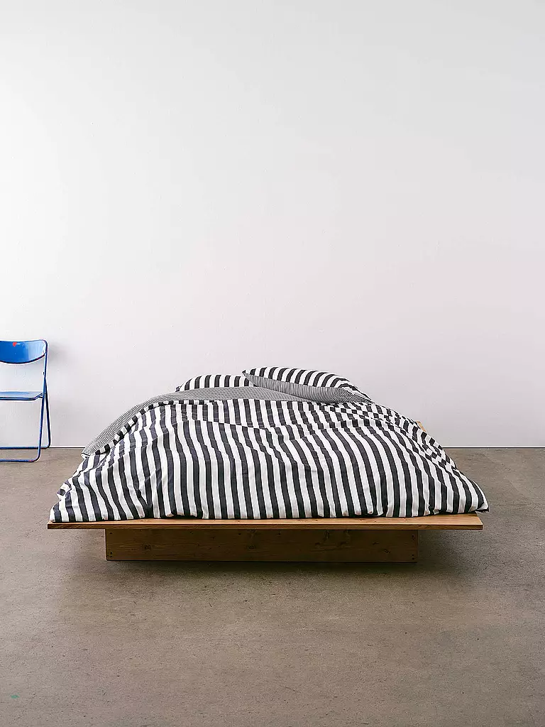 MARC O'POLO HOME | Linge de lit en satin CLASSIC STRIPE 70x90cm/140x200cm Marine | dunkelblau