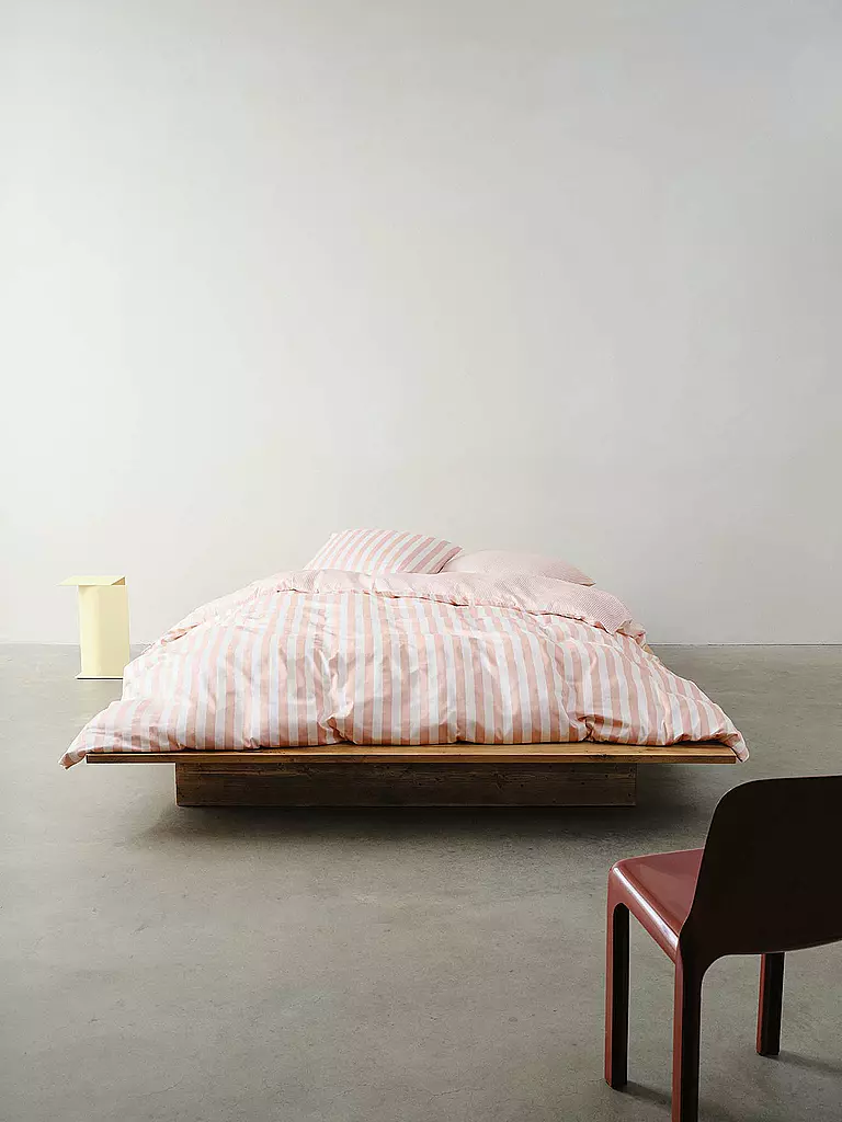 MARC O'POLO HOME | Linge de lit en satin CLASSIC STRIPE 70x90cm/140x200cm Rose Smoke | rosa