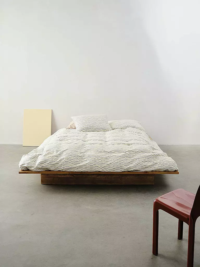 MARC O'POLO HOME | Linge de lit en satin HARPA 70x90cm/140x200cm Avoine | hellgrau