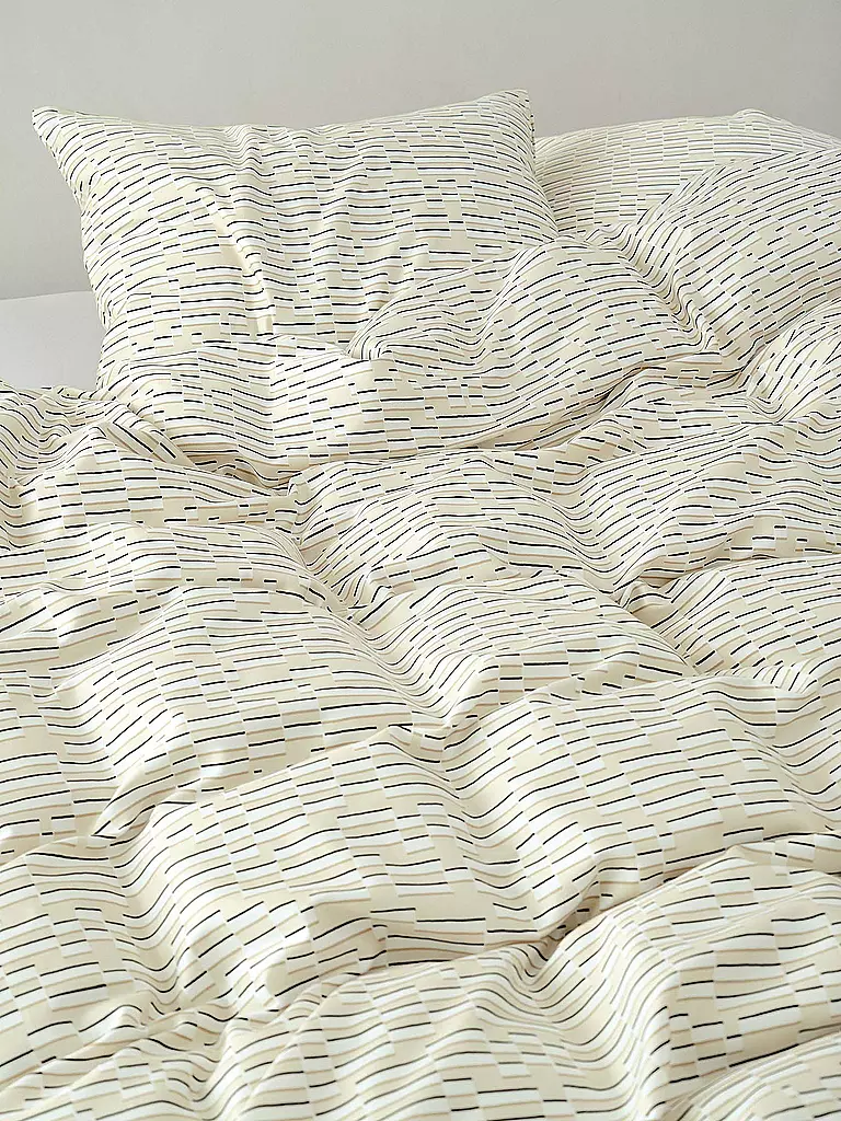 MARC O'POLO HOME | Linge de lit en satin HARPA 70x90cm/140x200cm Avoine | hellgrau