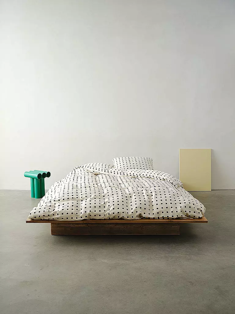 MARC O'POLO HOME | Linge de lit en satin HARPA 70x90cm/140x200cm Black | Noir