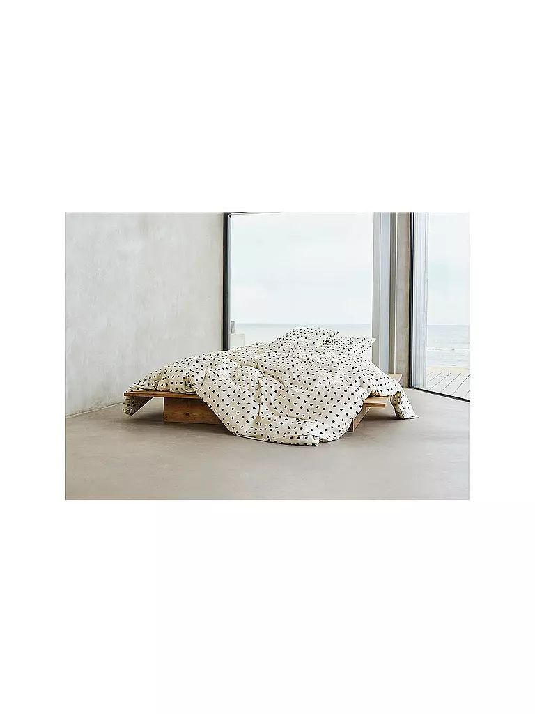 MARC O'POLO HOME | Linge de lit en satin HARPA 70x90cm/140x200cm Black | Noir