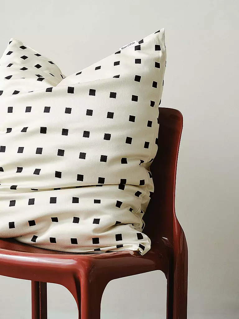 MARC O'POLO HOME | Linge de lit en satin HARPA 70x90cm/140x200cm Black | Noir