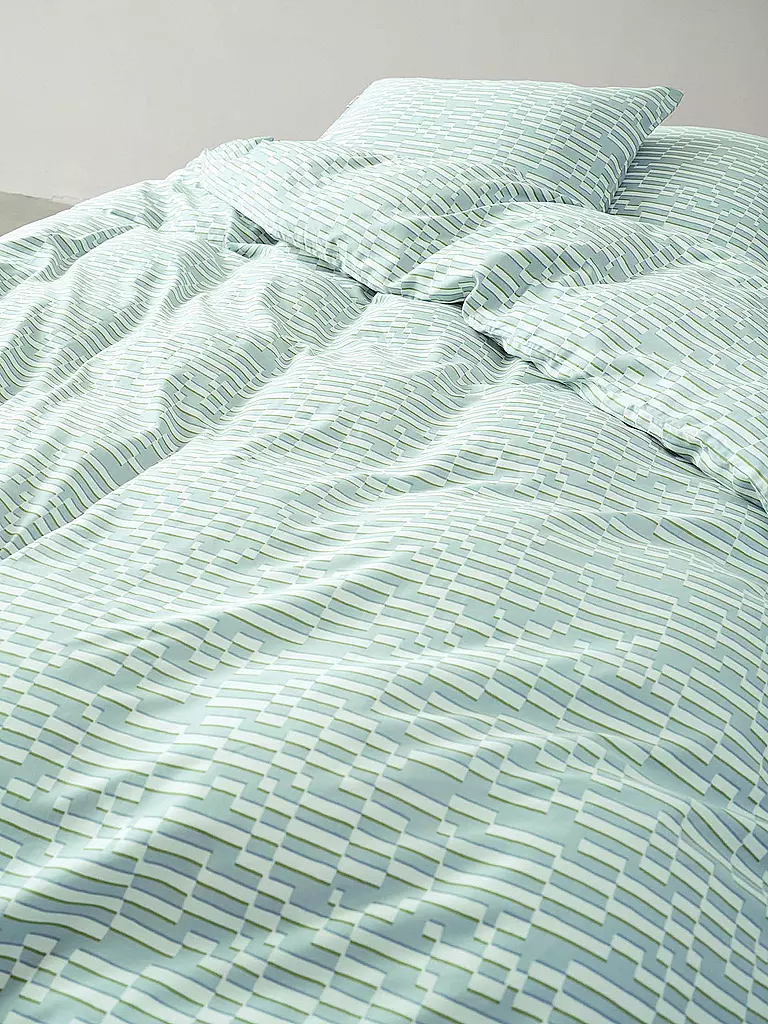 MARC O'POLO HOME | Linge de lit en satin HARPA 70x90cm/140x200cm Blue Haza | 