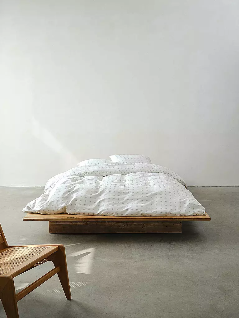 MARC O'POLO HOME | Linge de lit en satin HARPA 70x90cm/140x200cm Grey Mist | Gris clair